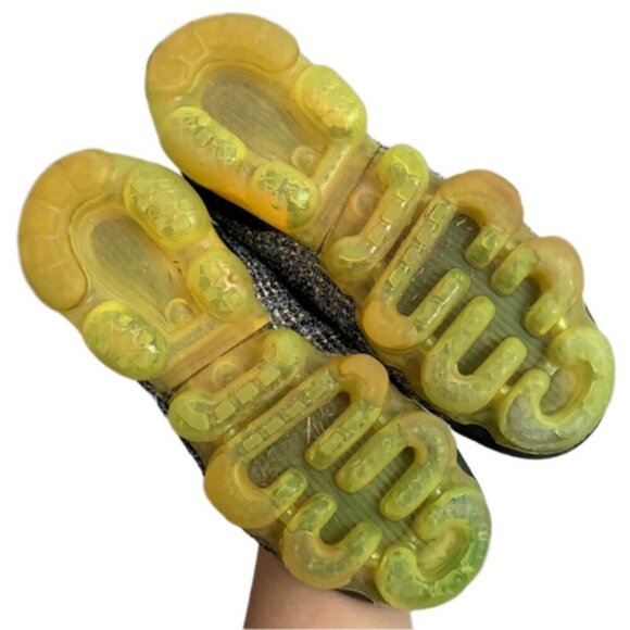 Nike Air Vapormax Flyknit 3 GS College Navy Orange Runners - 6 - Picture 9 of 12